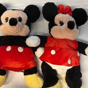 Disney Mickey and Minnie Plush Toys - Black, Red, Yellow